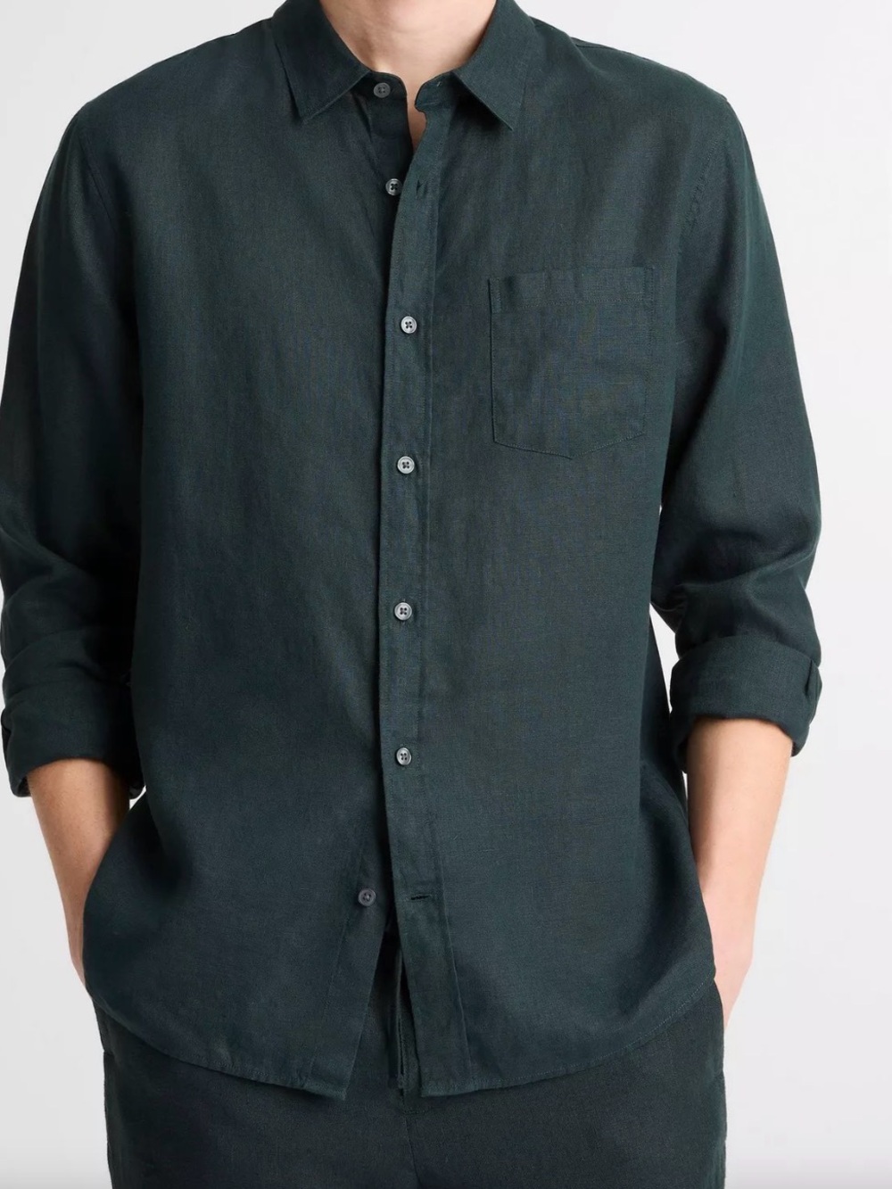 VINCE Linen Long-Sleeve Shirt 418-nib NWT